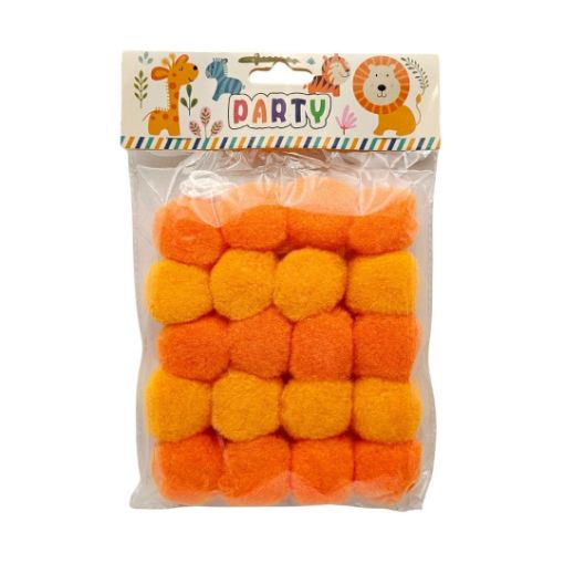 Imagen de GUIRNALDA POMPON NARANJA 1/20 