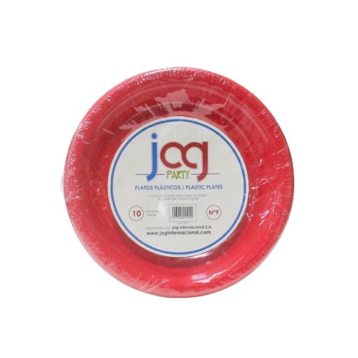 Imagen de PLATO PLASTICO 9" ROJO 1/10 