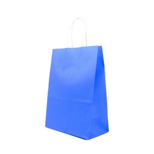 Imagen de BOLSA PAPEL 15X21X8CM AZUL ROYAL 12/1 