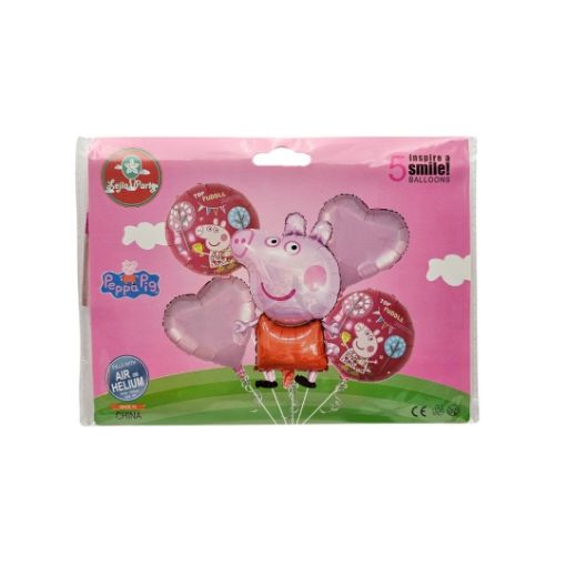 Imagen de SET DE GLOBOS PEPPA 1/5