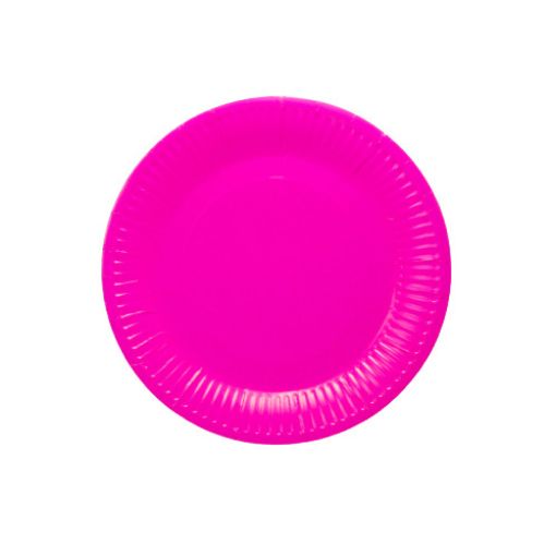 Imagen de PLATO CARTON COLORES FUCSIA 1/10 