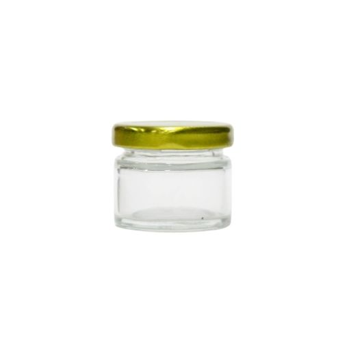 Imagen de TARRO MINI TAPA DORADA 25ML 1/1 