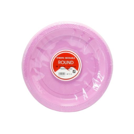 Imagen de PLATO PLASTICO 7" COLOR ROSA BEBÉ 1/20