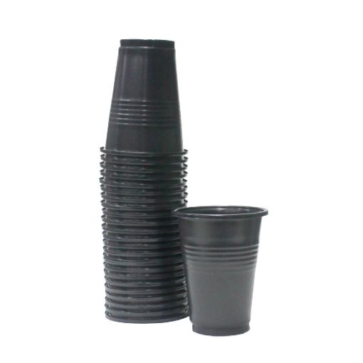 Imagen de VASO PLAST. 10 ONZAS NEGRO 1/25 