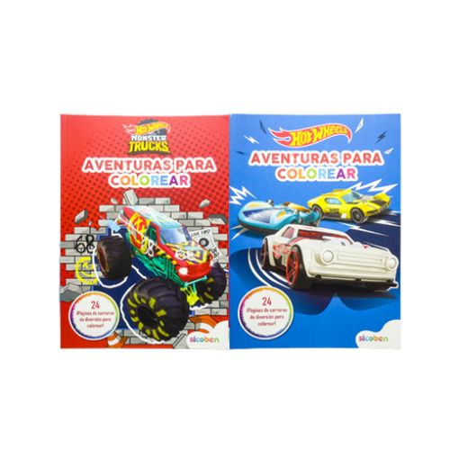 Imagen de LIBRO COLOREAR HOT WHEELS 24 PAG 