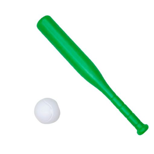 Imagen de BATE PLASTICO CON PELOTA VERDE 50CM 