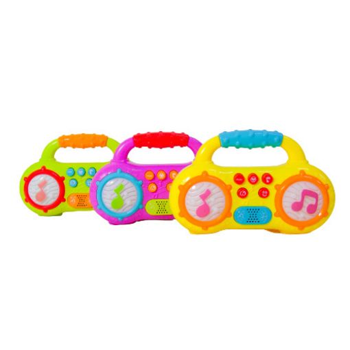 Imagen de RADIO BEBE CON LUZ Y SONIDO 6X3.75" R2962