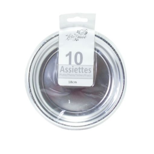 Imagen de PLATO PLASTICO 7" PLATA 1/10 