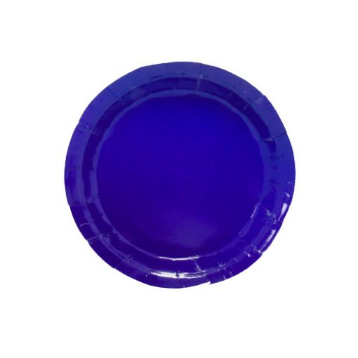 Imagen de PLATO CARTON COLORES AZUL ROYAL 1/10 