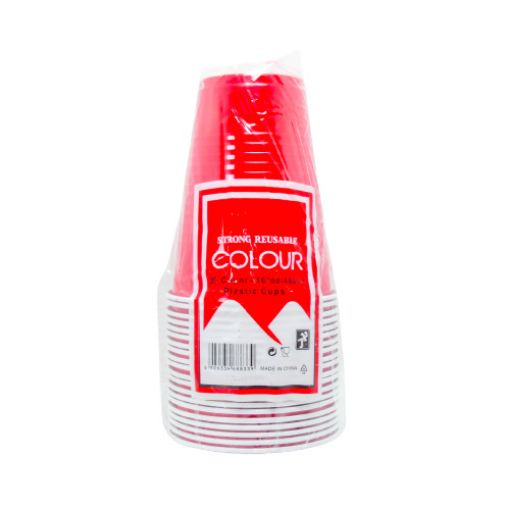 Imagen de VASO PLASTICO ROJO 16ONZ 1/20