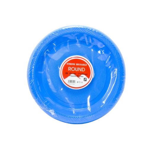 Imagen de PLATO PLASTICO 7" COLOR AZUL ROYAL 1/20