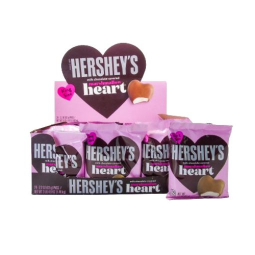 Imagen de HERSHEY CORAZON MARSHMALLOW 24/2.2 OZ