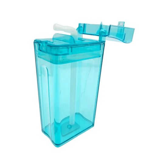 Imagen de BOTELLA PLASTICA RECTANGULAR 300ML AZUL