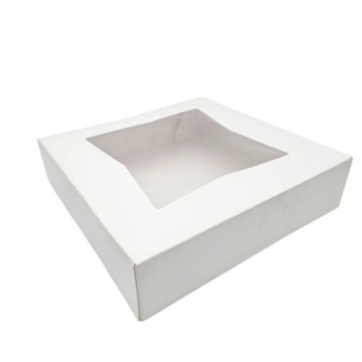 Imagen de CAJA BLANCA C/VENTANA 10X10X2.5" 