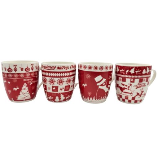 Imagen de TAZA NAVIDAD ROJA CON BLANCO SURTIDA 