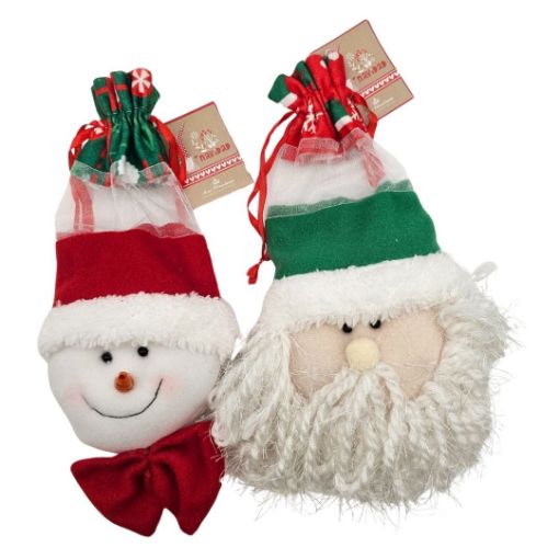 Imagen de BOLSA NAVIDAD TELA CON PELUCHE