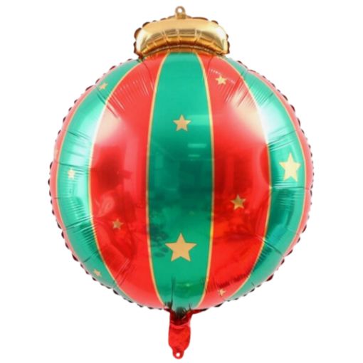 Imagen de GLOBO METALICO BOLAS NAVIDEÑAS 21"X27"