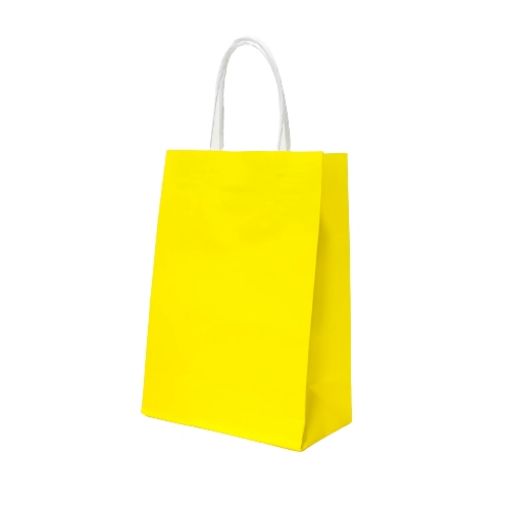 Imagen de BOLSA PAPEL 15X21X8CM AMARILLO 12/1 