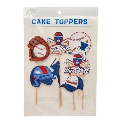 Imagen de CAKE TOPPER MOTIVO BEISBOL 1/6 