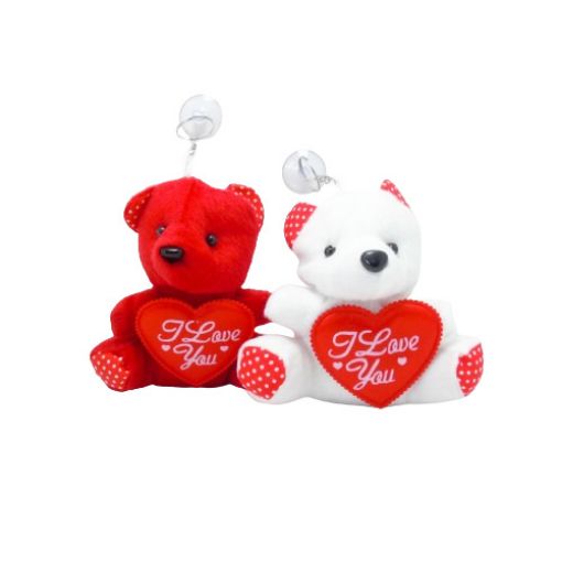 Imagen de PELUCHE OSO 11CM (ROJO/BLANCO)