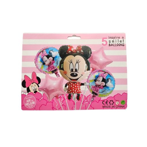 Imagen de SET DE GLOBOS MINNIE 1/5 