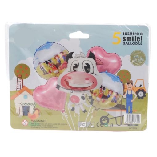 Imagen de SET DE GLOBOS VACA LOLA 1/5 