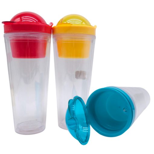 Imagen de VASO DOBLE PARED CON TAPA/SNACK 24ONZ R021124