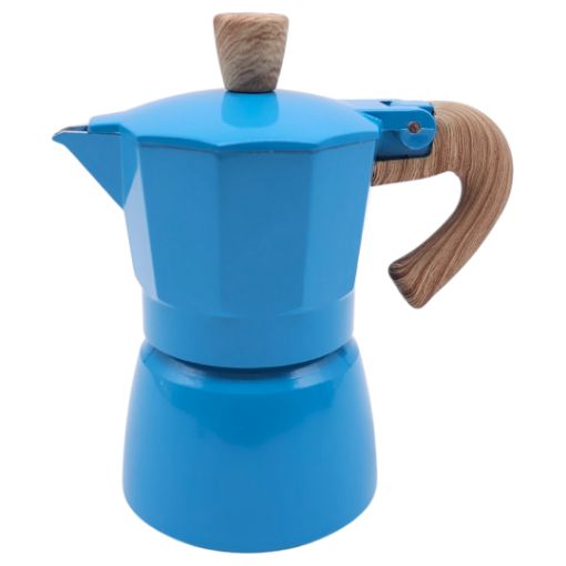 Imagen de GRECA AZUL CON MADERA 1 TAZA 