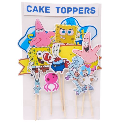 Imagen de CAKE TOPPER MOTIVO BOB ESPONJA 1/6
