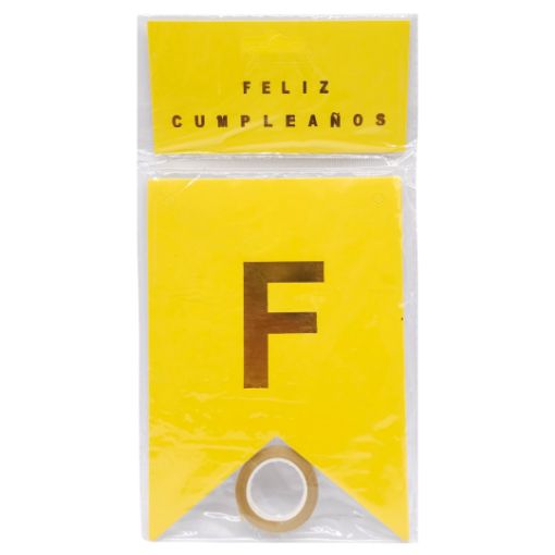 Imagen de LETRERO CUMP. COLOR AMARILLO