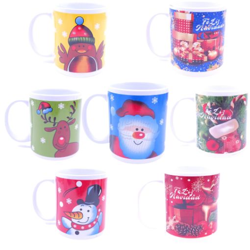 Imagen de TAZA NAVIDAD VARIADAS 8X9.5CM 48/1