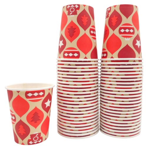 Imagen de VASO 8 PAPEL LEMON NAVIDAD 24/50
