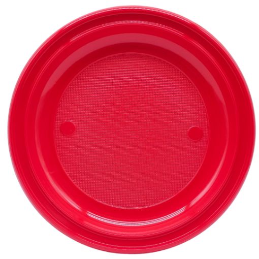 Imagen de PLATO PLASTICO 9" ROJO 1/8