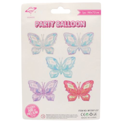 Imagen de GLOBO METALICO MARIPOSA VARIADO 98X72CM