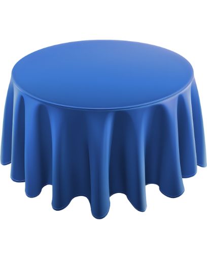 Imagen de MANTEL REDONDO AZUL ROYAL 2.13M