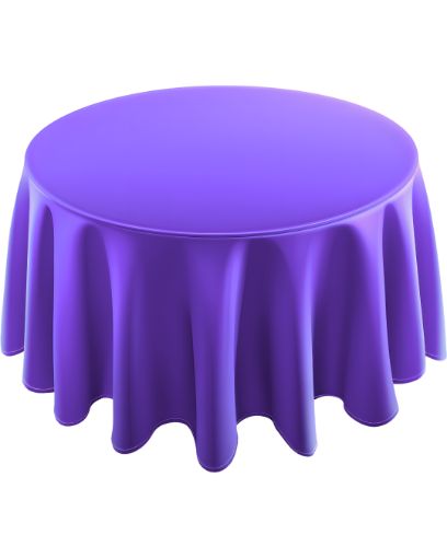 Imagen de MANTEL REDONDO MORADO 2.13M