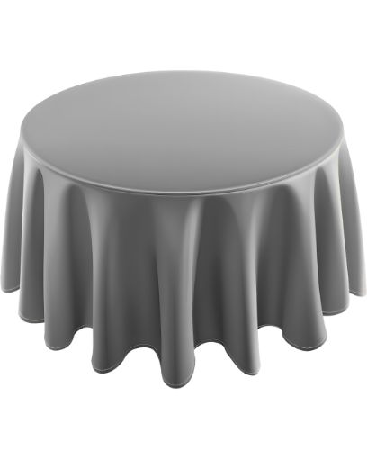 Imagen de MANTEL REDONDO PLATA 2.13M