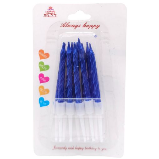 Imagen de VELA CERA PEQ AZUL 1/10 