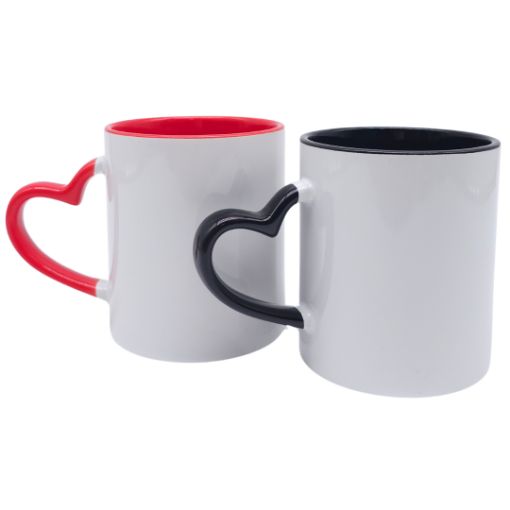 Imagen de TAZA SV ROJA C/ASA CORAZON 11OZ