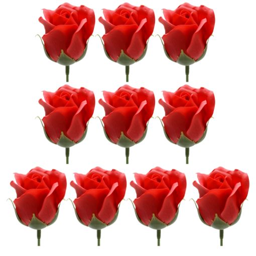 Imagen de ROSA BOTON 6.5CM ROJO VINO 1/10 