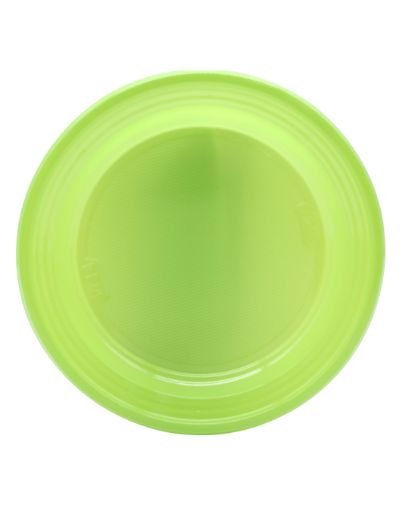 Imagen de PLATO PLASTICO 7" VERDE MANZANA 1/8