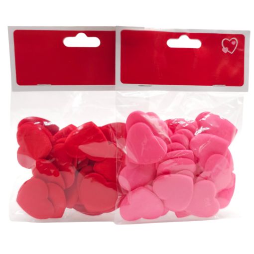 Imagen de CORAZONES ACOLCHADOS EN TELA 3.5X4CM 1/30