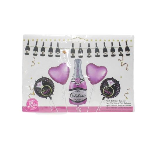 Imagen de SET GLOBO METALICO  BOTELLA **