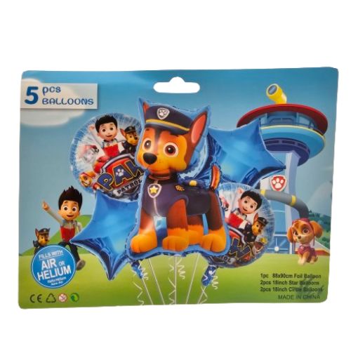 Imagen de SET DE GLOBOS PAW PATROL 1/5**