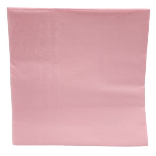 Imagen de SERVILLETA COLOR LISO ROSA 1/20 **