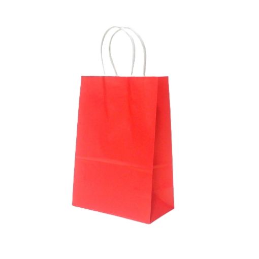 Imagen de BOLSA PAPEL 15X21X8CM ROJO 12/1 .**