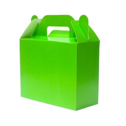 Imagen de CAJITA CARTON 14X11X6CM VERDE MANZANA 1/10 .**