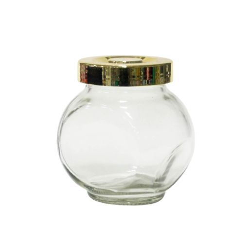 Imagen de FRASCO VIDRIO PEQ. T/DORADA **