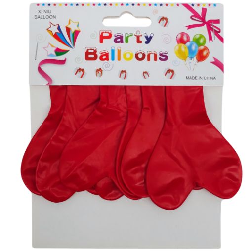 Imagen de VEJIGA FORMA CORAZON ROJO 1/6 .**