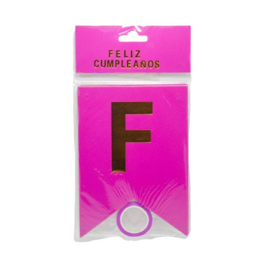 Imagen de LETRERO CUMP. COLOR FUCSIA **